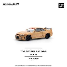 Nissan  - Top Secret R33 GT-R gold - 1:64 - Pop Race Limited - PR640150 - PR640150 | The Diecast Company