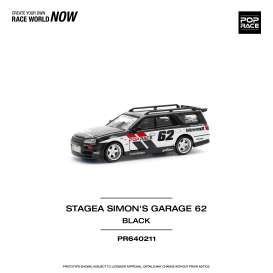 Nissan  - Stagea black - 1:64 - Pop Race Limited - PR640211 - PR640211 | The Diecast Company