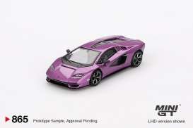 Lamborghini  - Countach LPI 800-4 Viola 2023 purple - 1:64 - Mini GT - 00865-L - MGT00865lhd | The Diecast Company