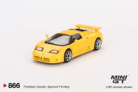 Bugatti  - EB110 1995 yellow - 1:64 - Mini GT - 00866-L - MGT00866lhd | The Diecast Company