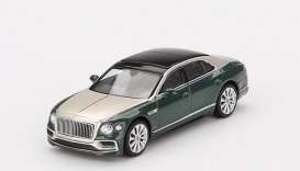 Bentley  - Flying Spur 2024 white/sand/verdant - 1:64 - Mini GT - 00867-R - MGT00867rhd | The Diecast Company