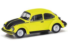 Volkswagen  - Kever 1303 yellow/black - 1:87 - Herpa - H421102 - herpa421102 | The Diecast Company