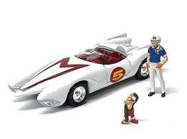   - Mach 5 white/red - 1:64 - Johnny Lightning - JLCP7379 - jlcp7379-Mach | The Diecast Company