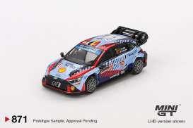 Hyundai  - I20N 2021 blue/red/purple  - 1:64 - Mini GT - 00871-L - MGT00871lhd | The Diecast Company