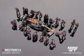 Red Bull Racing   - RB19 Pit Crew Set #1 2023 blue/yellow/red - 1:64 - Mini GT - S0014 - MGTS0014 | The Diecast Company