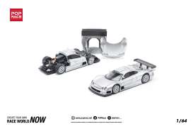 Mercedes Benz  - AMG CLK GTR silver - 1:64 - Pop Race Limited - PR640158 - PR640158 | The Diecast Company