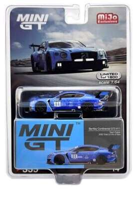 Bentley  - Continental GT3 #11 2020 blue - 1:64 - Mini GT - 00335MJ - MGT00335MJ | The Diecast Company