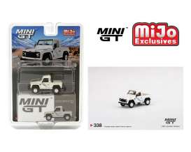 Land Rover  - Defender 90 pick-up white - 1:64 - Mini GT - 00338MJ - MGT00338MJ | The Diecast Company