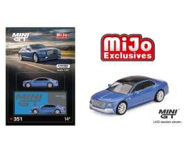 Bentley  - Flying Spur blue - 1:64 - Mini GT - 00351MJ - MGT00351MJ | The Diecast Company