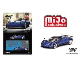 Pagani  - Zonda F 2021 blue - 1:64 - Mini GT - 00408MJ - MGT00408MJ | The Diecast Company