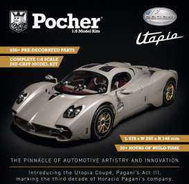 Pagani  - Utopia white - 1:8 - Pocher - HK120 - PocherHK120 | The Diecast Company