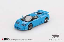 Bugatti  - EB110 1995 blue - 1:64 - Mini GT - 00890-L - MGT00890LHD | The Diecast Company