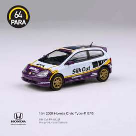 Honda  - Civic Type R 2001 white/purple - 1:64 - Para64 - 66351RHD - pa66351RHD | The Diecast Company