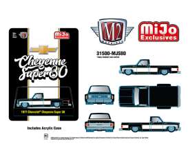 Chevrolet  - Cheyenne Super 30 1977 black/white - 1:64 - M2 Machines - 31500-MJS80 - M2-31500MJS80 | The Diecast Company