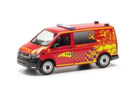 Volkswagen  - T6.1 red/yellow - 1:87 - Herpa - H097703 - herpa097703 | The Diecast Company