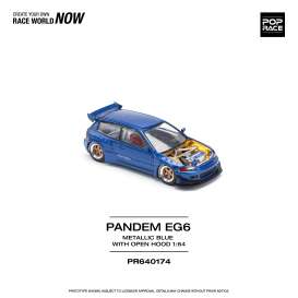 Honda  - Civic EG6 blue - 1:64 - Pop Race Limited - PR640174 - PR640174 | The Diecast Company