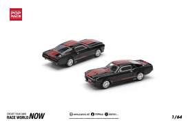 Ford Shelby - Mustang GT500 black/red - 1:64 - Pop Race Limited - PR640218 - PR640218 | The Diecast Company