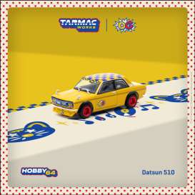 Datsun  - 510 yellow/red/blue - 1:64 - Tarmac - T64-052-OG - TC-T64-052-OG | The Diecast Company