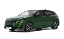 Peugeot  - 308 GT 2022 green - 1:18 - OttOmobile Miniatures - OT458 - otto458 | The Diecast Company