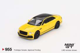 Bentley  - Flying 2023 yellow - 1:64 - Mini GT - 00955-L - MGT00955Lhd | The Diecast Company