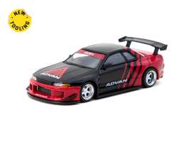 Nissan  - Skyline GT-R R32 red/black - 1:64 - Tarmac - T64G-061-ADV - TC-T64G-061-ADV | The Diecast Company