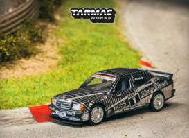 Mercedes Benz  - 190 E 2.5-16 EVO 1 1989 black/silver/red - 1:64 - Tarmac - T64G-057-89DTM01 - TC-T64G-057-89DTM01 | The Diecast Company