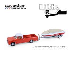 Dodge  - D-100 1967 red/white - 1:64 - GreenLight - 32330A - gl32330A | The Diecast Company