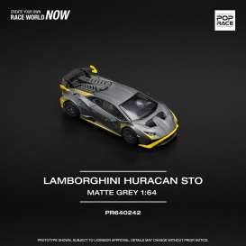 Lamborghini  - Huracan STO grey - 1:64 - Pop Race Limited - PR640242 - PR640242 | The Diecast Company