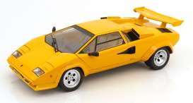 Lamborghini  - Countach LP 5000S QV 1985 yellow - 1:12 - KK - Scale - DC120144 - kkdc120144 | The Diecast Company