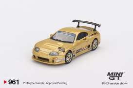 Toyota  - Supra MK4 2023 gold - 1:64 - Mini GT - 00961-R - MGT00961Rhd | The Diecast Company