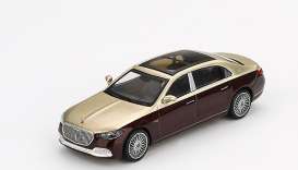 Mercedes Benz  - Maybach S680 2024 gold/red - 1:64 - Mini GT - 00962-R - MGT00962Rhd | The Diecast Company