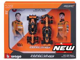 McLaren  - MCL38 2024 orange/black - 1:43 - Bburago - 18-38109 - bura38109 | The Diecast Company