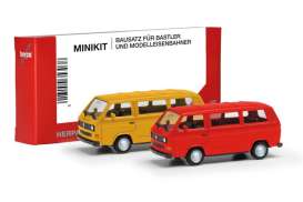 Volkswagen  - T3 orange/red - 1:87 - Herpa - H013093-005 - herpa013093-005 | The Diecast Company