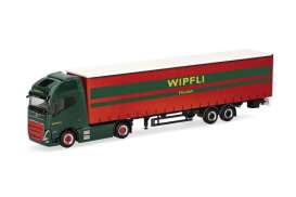 Volvo  - FH GL XL 2020 green/red/yellow - 1:87 - Herpa - H319171 - herpa319171 | The Diecast Company