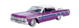 Chevrolet  - Impala 1964 purple - 1:24 - Motor Max - 79021p - mmax79021p | The Diecast Company