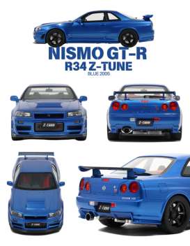 Nissan  - Nismo GT-R R34 Z-Tune 2005 blue - 1:12 - OttOmobile Miniatures - G082 - ottoG082 | The Diecast Company