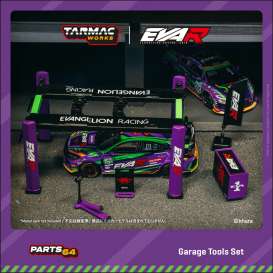 diorama Garage Accessoires - purple/black/green - 1:64 - Tarmac - T64A-TL001-EVA - TC-T64A-TL001-EVA | The Diecast Company