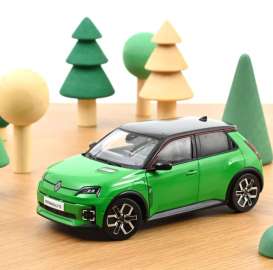 Renault  - 5 E-Tech 2024 green/black - 1:18 - Norev - 185502 - nor185502 | The Diecast Company