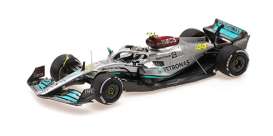 Mercedes Benz AMG - W13 2022 silver/green - 1:43 - Minichamps - 417221244 - mc417221244 | The Diecast Company