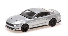 Ford Mustang - 2018 silver - 1:87 - Minichamps - 870087028 - mc870087028 | The Diecast Company