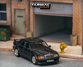 Mercedes Benz  - 190 E 2.5-16 EVO 1 blue-black - 1:64 - Tarmac - T64G-057-BK - TC-T64G-057-BK | The Diecast Company