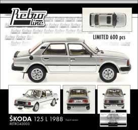 Skoda  - 125 L 1988 silver - 1:43 - Fox18 - FOXRETRO43003 - FOX43003 | The Diecast Company