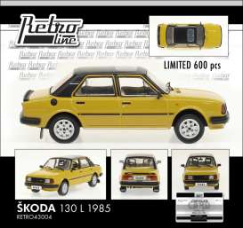 Skoda  - 130 L 1985 mustard - 1:43 - Fox18 - FOXRETRO43004 - FOX43004 | The Diecast Company