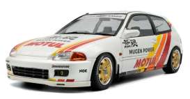 Honda  - Civic (EG6) 1992 white/yellow/orange - 1:18 - Solido - 1810404 - soli1810404 | The Diecast Company