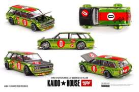 Datsun  - 510 Wagon OG 1969 flo yellow - 1:64 - Mini GT - KHMG164 - MGTKHMG164 | The Diecast Company