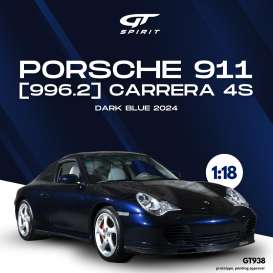 Porsche  - 911 (996.2) Carrera 4S 2002 dark blue - 1:18 - GT Spirit - GT938 - GT938 | The Diecast Company