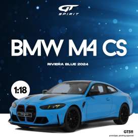 BMW  - M4 CS 2024 blue - 1:18 - GT Spirit - GT511 - GT511 | The Diecast Company