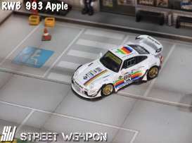   - RWB 993 Apple white/red/blue - 1:64 - Street Weapon - STW017 - STW017 | The Diecast Company