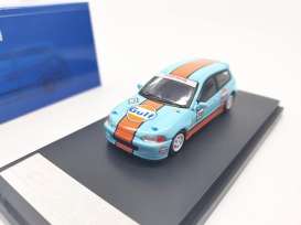 Honda  - Civic EG6 blue/orange - 1:64 - Street Weapon - STW037 - STW037 | The Diecast Company