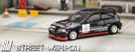 Honda  - Civic EG6 black - 1:64 - Street Weapon - STW040 - STW040 | The Diecast Company